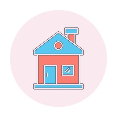 Ev. Web simgesi basit illüstrasyon