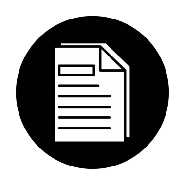 belge simgesi, vektör illüstrasyonu basit tasarım