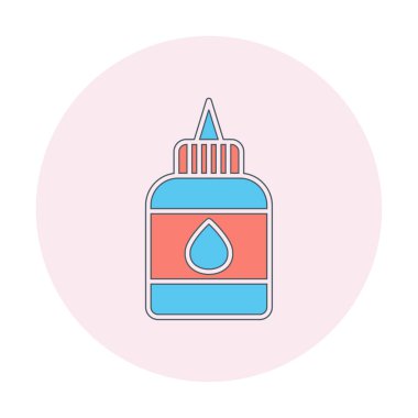 sıvı yapıştırıcı şişe ikonu vektör illüstrasyonu, yapıştırıcı logosu kavramı         