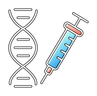 Gen yapısı simgesi. Mobil konsept ve web uygulamaları için bilim simgesi.