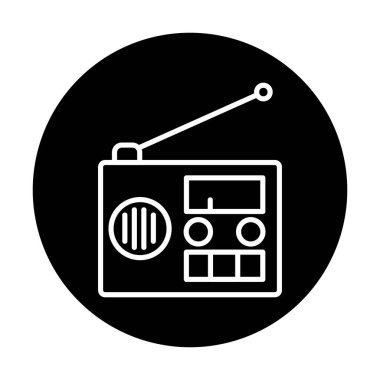  radyo simgesi vektör illüstrasyonu