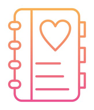 not defteri simgesi soyut arkaplan vektöründe izole edildi