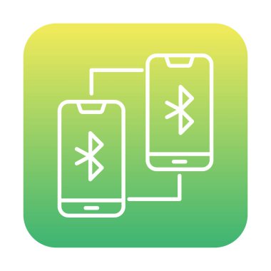 Bluetooth konsept vektör illüstrasyonuna bağlı telefonlar