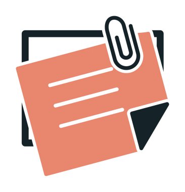 Yapışkan Notlar simge vektör çizimi