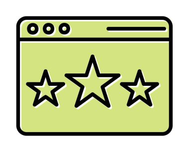 Web sayfası Geri bildirim simgesi, vektör illüstrasyonu