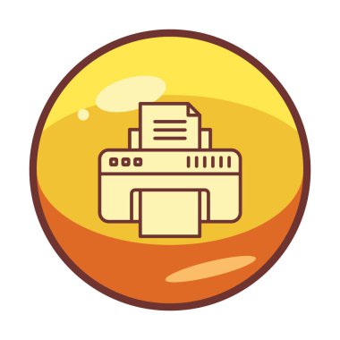 yazıcı simgesi web basit illüstrasyon