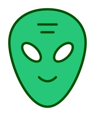 Sevimli uzaylı karakter Vektör illüstrasyonu