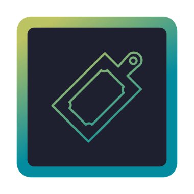 Kesme tahtası simgesi, vektör illüstrasyonu