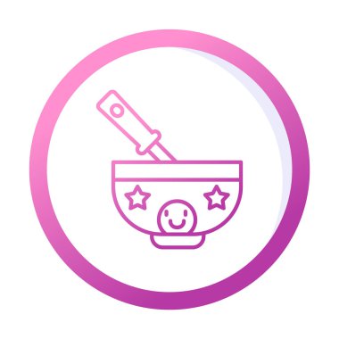 Bebek maması simgesinin vektör illüstrasyonu