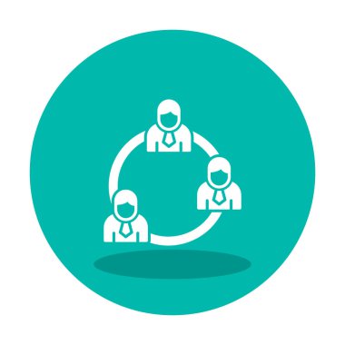 Takım iş web simgesi, vektör çizim