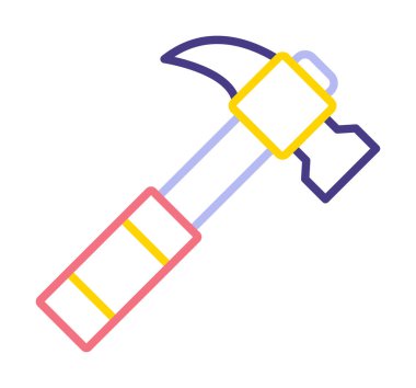 Çekiç ikonu vektör illüstrasyonu