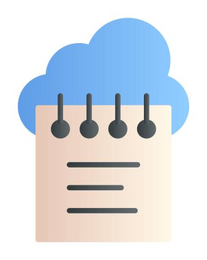 bulut veri çizgisi ikonu vektör illüstrasyonu