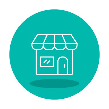 Dükkanı web simge vektör çizim