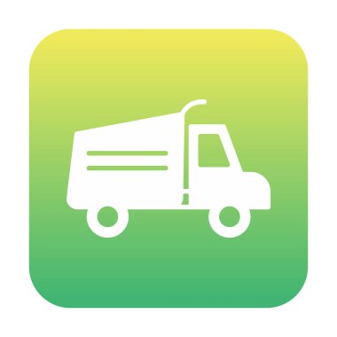 Web ve mobil uygulama tasarımınız için kamyon simgesi vektörü, kargo kamyonu logosu konsepti