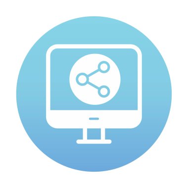 Basit Veri Paylaşımı simgesi, vektör illüstrasyonu