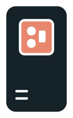 Mobil Arka Kamera simgesi, vektör illüstrasyon tasarımı