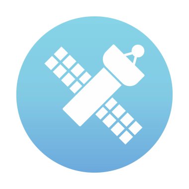 Uydu Simgesi, vektör illüstrasyonu