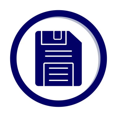 Basit Disket simgesi, vektör illüstrasyonu