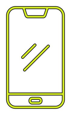 akıllı telefon simgesi, vektör illüstrasyonu basit tasarım