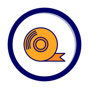 Yapışkan bant vektör düz simge tasarımı 