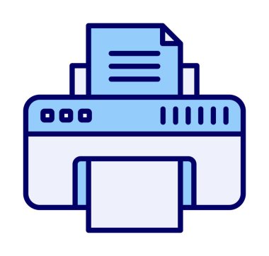 yazıcı simgesi web basit illüstrasyon