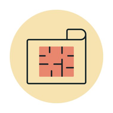 Ev Planı web simgesi, vektör illüstrasyonu