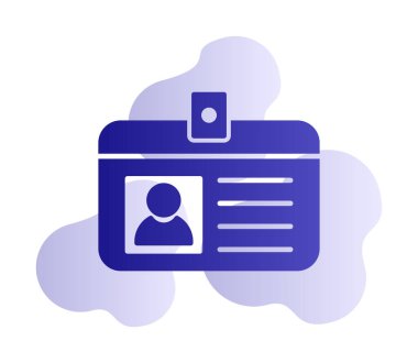 Basit simge tanımlama kartı resimlemesiName 