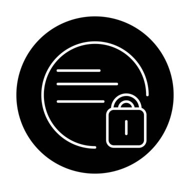 Asma kilit. Web simgesi basit illüstrasyon