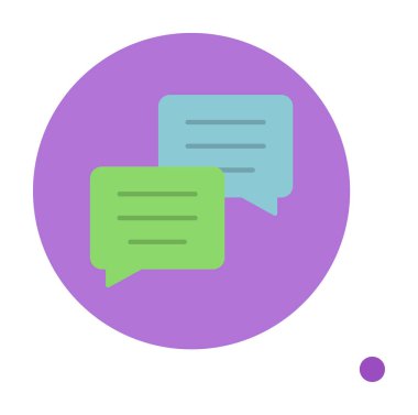 Basit konuşma baloncukları Konuşma simgesi, vektör illüstrasyonu