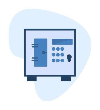 güvenli düz simge, vektör illüstrasyonu 