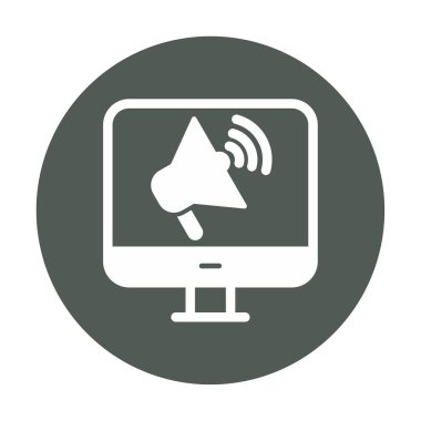 çevrimiçi pazarlama simgesi vektör illüstrasyonu 