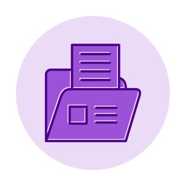 klasör web simgesi, vektör çizim 