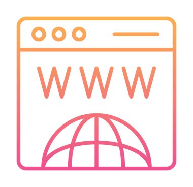 Basit web sitesi arayüzü simgesi, vektör illüstrasyonu