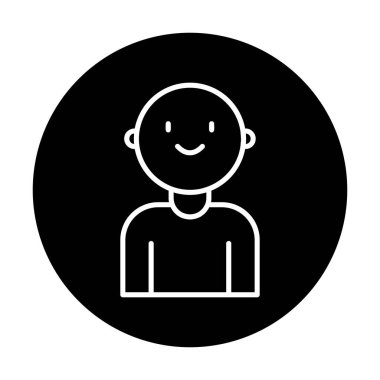 bebek oğlan simgesi, vektör illüstrasyonu