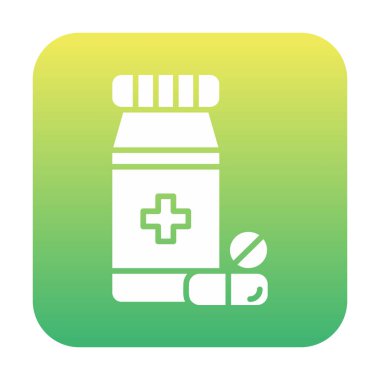 Düz tarzda ilaç şişesi simgesi 