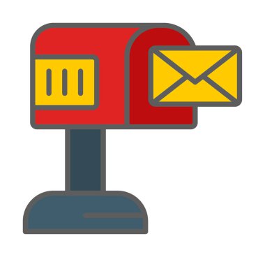posta kutusu simgesi, vektör illüstrasyonu basit tasarım