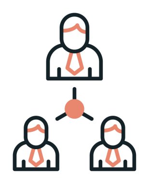 Basit düz yönetim simgesi vektör illüstrasyonu  