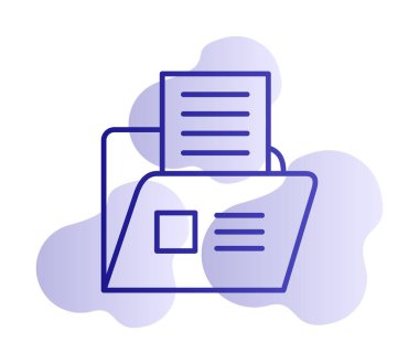 klasör web simgesi, vektör çizim 