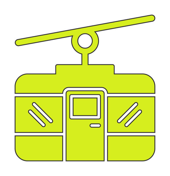 simple Cable Car icon, vector illustration