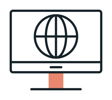 İnternet simgesi vektör illüstrasyonu