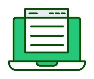 Basit web sitesi arayüzü simgesi, vektör illüstrasyonu