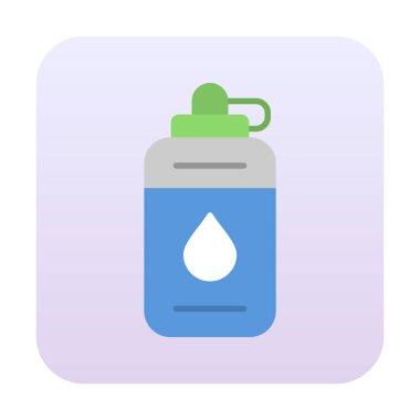 Su şişesinin ağ basit illüstrasyonu