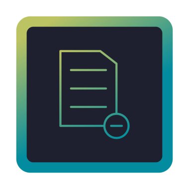 Substraction düz simge, vektör illüstrasyonu 