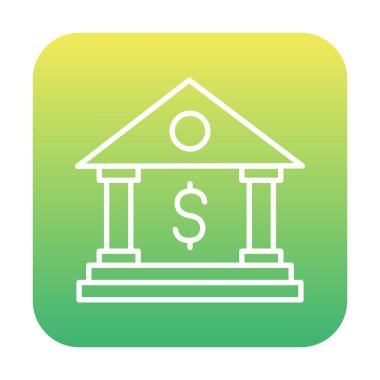 Beyaz arka plan üzerinde izole banka simgesi