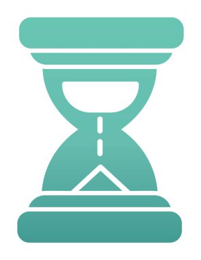 Kum saati simgesi, kum saati, vektör çizimi