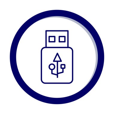 Web için usb flash simgesi.