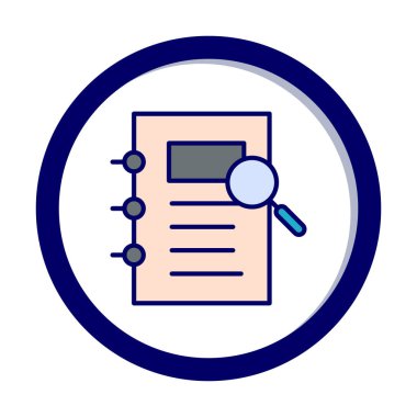 ofis kağıdı ve büyüteç