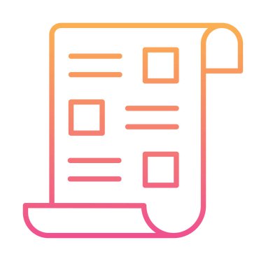 belge simgesi, vektör illüstrasyonu basit tasarım