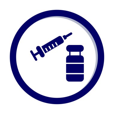 Şırınga web simgesi, vektör çizim 