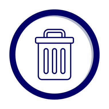 Çöp kutusu web simgesi, vektör illüstrasyonu